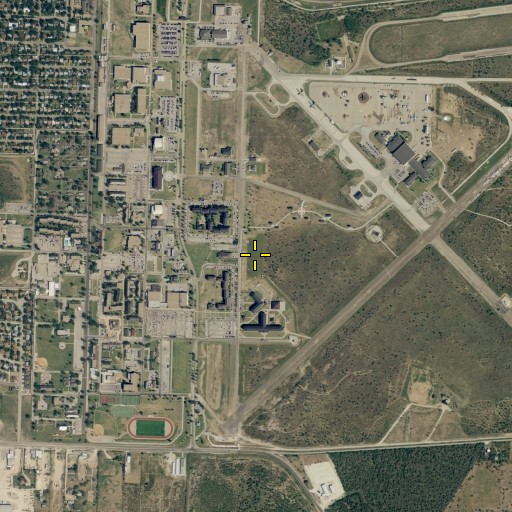 Aerial/Satellite Image of Goodfellow Air Force Base, TX