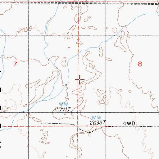 Topographic Map of Water Valley, CA