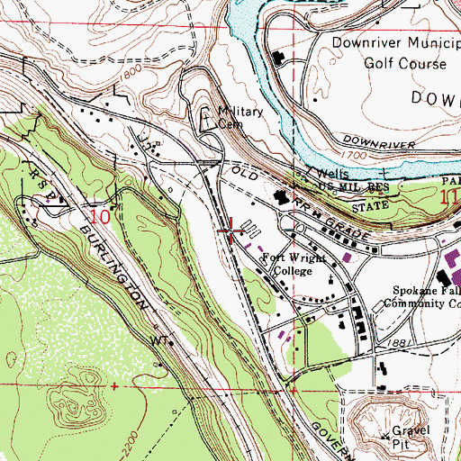 Topographic Map of Washington National Guard, WA