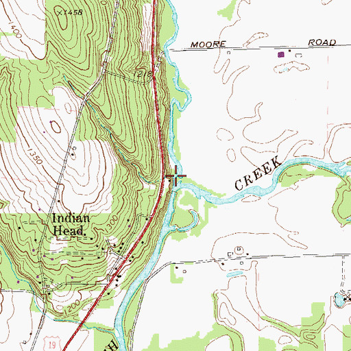 Topographic Map of Honey Bee Creek, PA