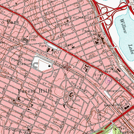 Topographic Map of First Church of Christ, NY