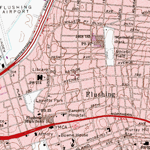Topographic Map of First Church of Christ Scientist, NY