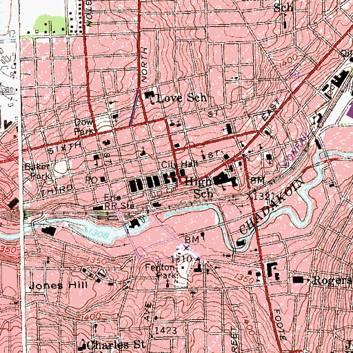 Topographic Map of Reg Lenna Civic Center, NY