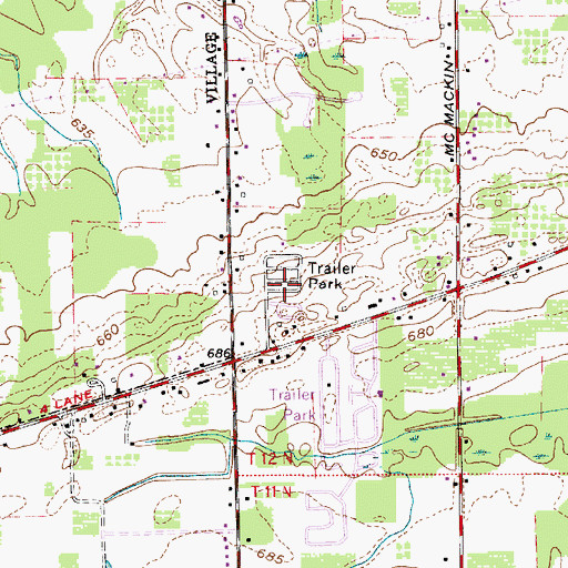 Topographic Map of Sands Community, OH