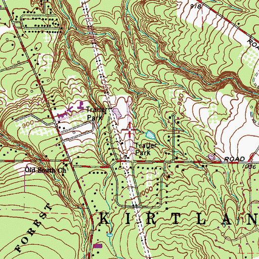 Topographic Map of Eagle Trailer Park, OH