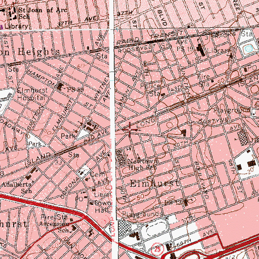 Topographic Map of Grace Chinese Lutheran Church, NY