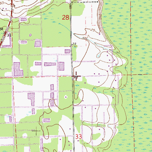 Topographic Map of Church of Life Tabernacle, FL