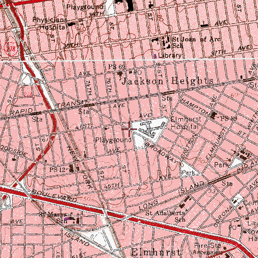 Topographic Map of Greek Church of Saint Constantine, NY