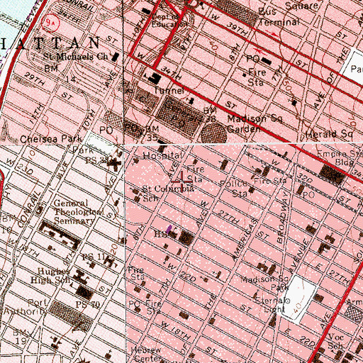 Topographic Map of David Dubinsky Student Center, NY