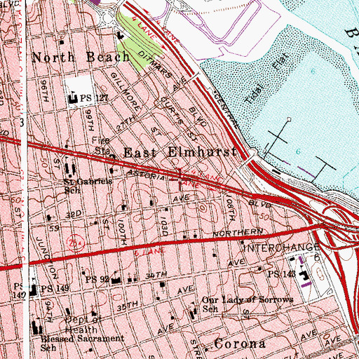 Topographic Map of Harmony Baptist Church, NY
