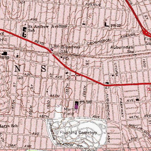 Topographic Map of Hyo Shin Bible Presbyterian Church, NY