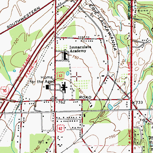 Topographic Map of McGrath Library, NY