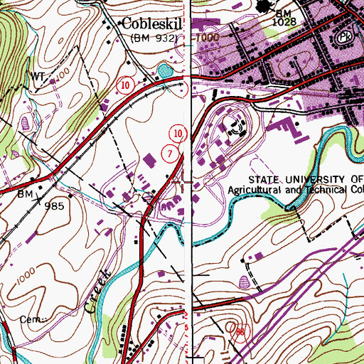 Topographic Map of Beard Wellness Center, NY
