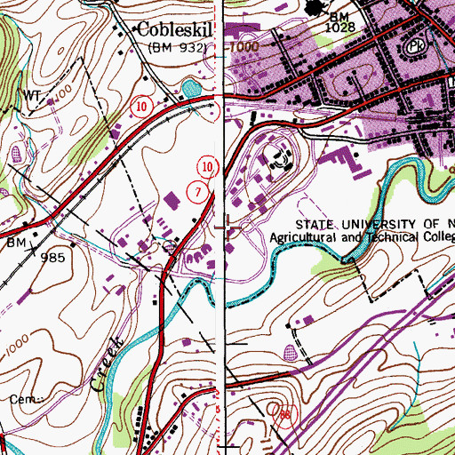 Topographic Map of Dix Hall, NY