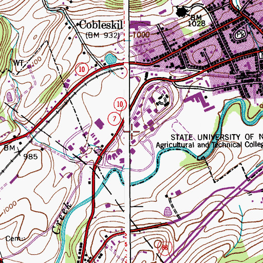 Topographic Map of Draper Hall, NY