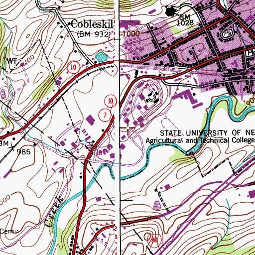 Topographic Map of Knapp Hall, NY