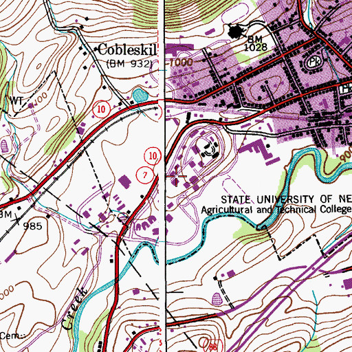 Topographic Map of Prentice Dining Hall, NY