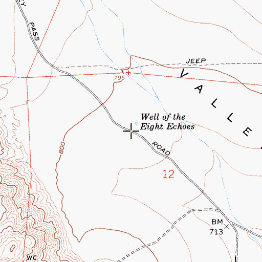 Topographic Map of Well of the Eight Echoes, CA