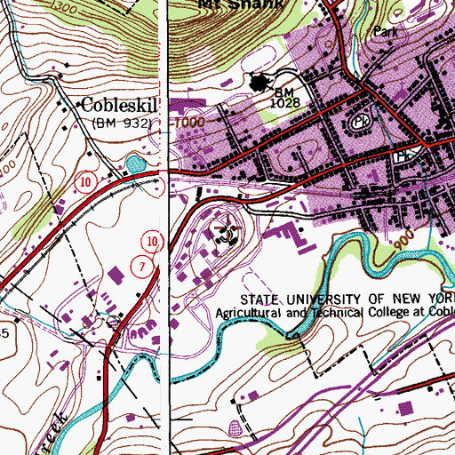 Topographic Map of Frisbie Hall, NY