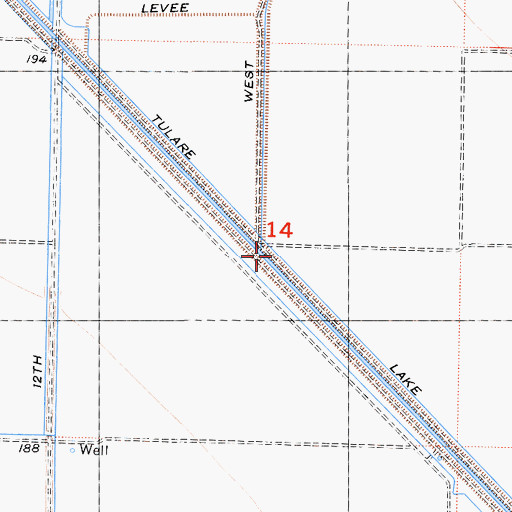 Topographic Map of West Branch Cross Creek, CA
