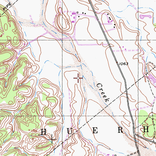 Topographic Map of West Branch Huerhuero Creek, CA