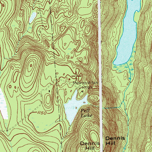 Topographic Map of Lakeside Grove Mobile Home Park, NY