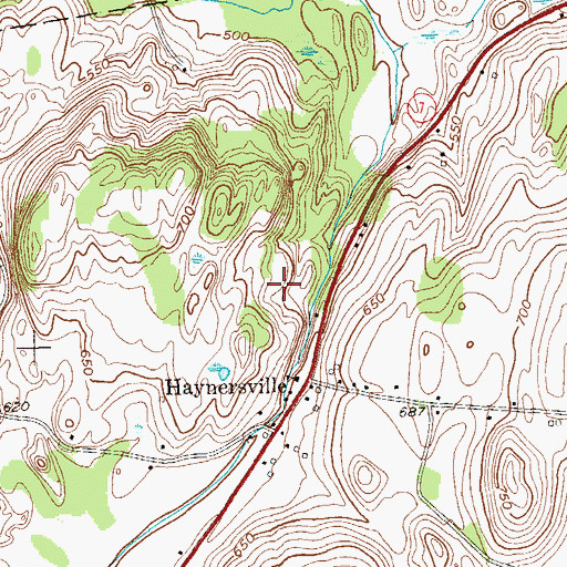 Topographic Map of Terrace Haven Mobile Home Park, NY