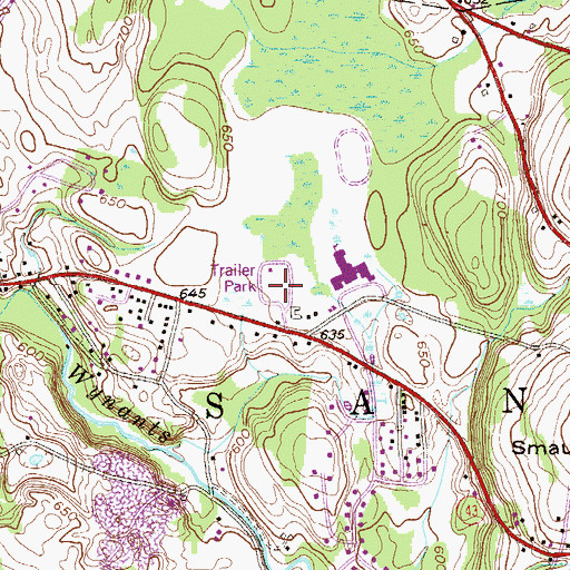 Topographic Map of Bon Acre, NY