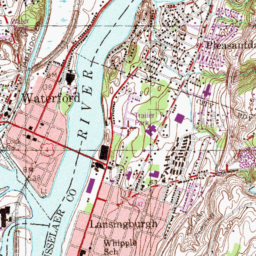 Topographic Map of Pine View Estates, NY