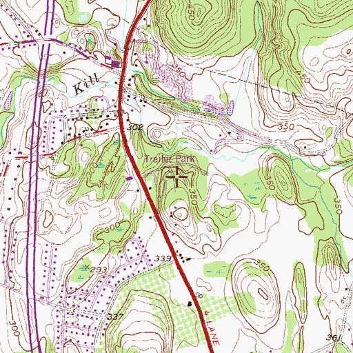 Topographic Map of Pine Haven Motor Home Park, NY
