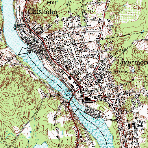 Topographic Map of Western Maine Family Health Center, ME