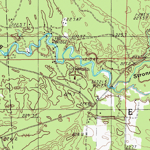 Topographic Map of Bear Track Campground, MI