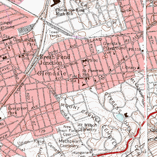Topographic Map of Acme Theatre (historical), NY