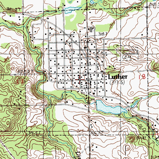 Topographic Map of Church of Christ, MI