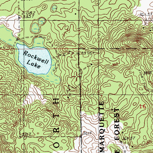 Topographic Map of Hillsdale College Biological Station, MI