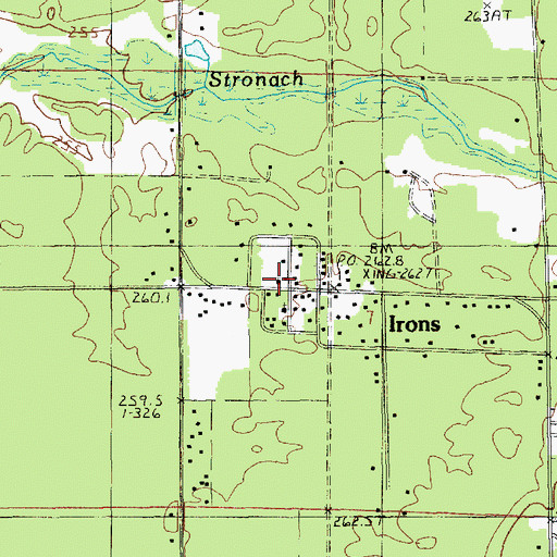Topographic Map of Saint Bernard Church, MI