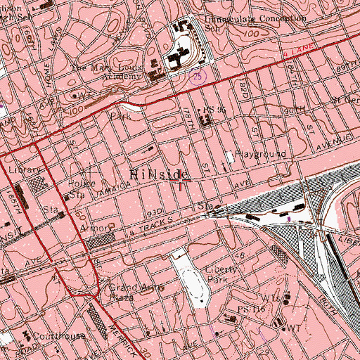 Topographic Map of Carlton Theatre (historical), NY