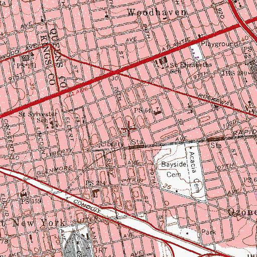 Topographic Map of Chelita Movie House (historical), NY