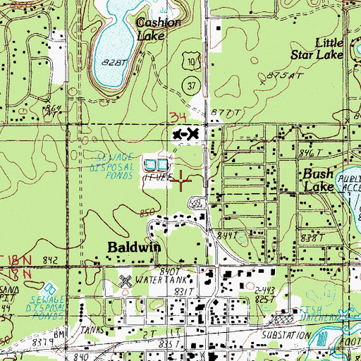 Topographic Map of Grand Oaks Nursing Center, MI