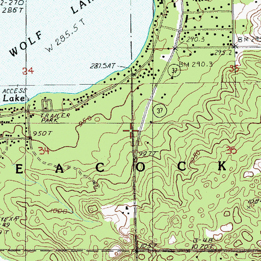 Topographic Map of Covenant Community United Methodist Church, MI