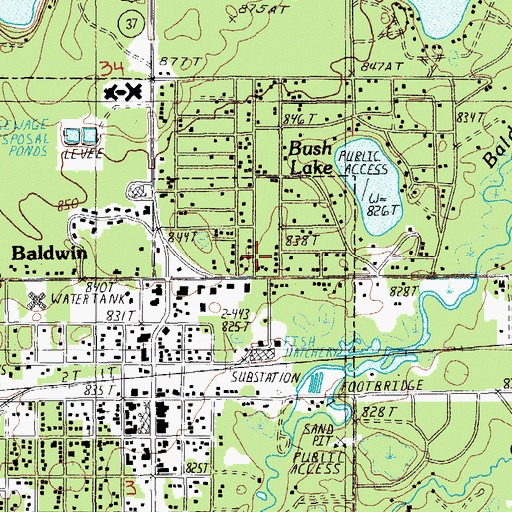 Topographic Map of Christ Community Church, MI