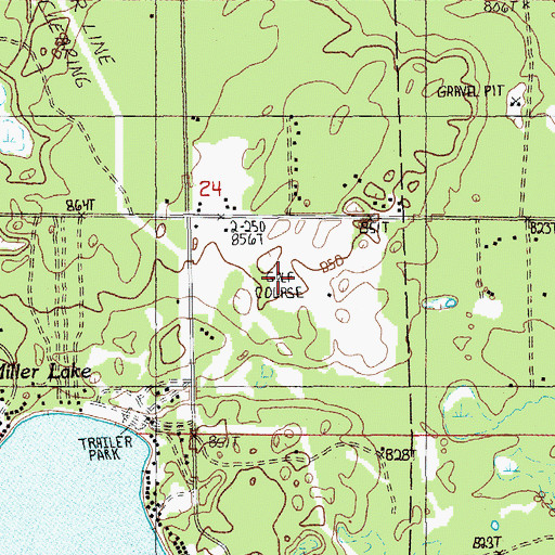 Topographic Map of Marquette Trails Country Club, MI