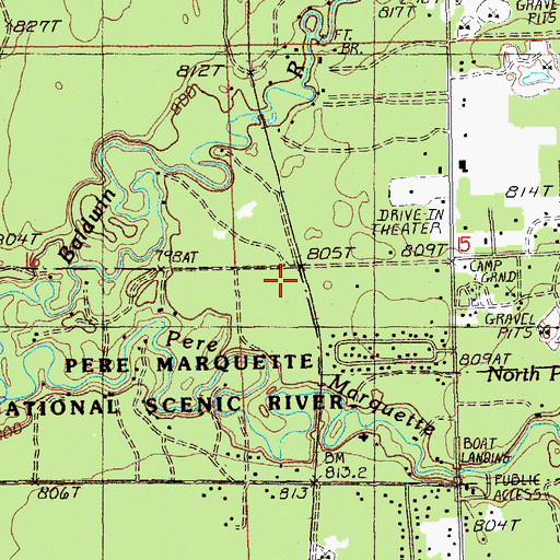 Topographic Map of Grace Lutheran Church, MI