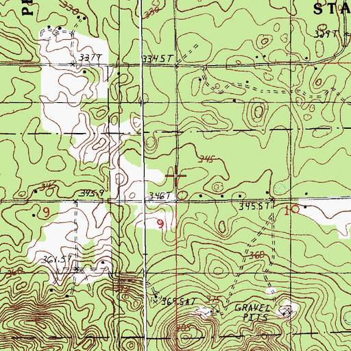 Topographic Map of Keenan Station (historical), MI