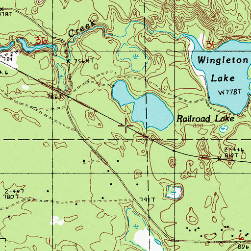 Topographic Map of Wingleton Post Office (historical), MI
