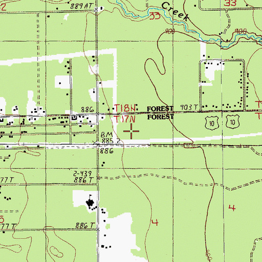 Topographic Map of Ungers Post Office (historical), MI