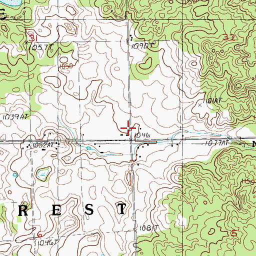 Topographic Map of Norway Hall Post Office (historical), MI