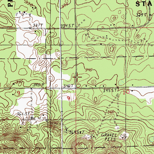 Topographic Map of Keenan Post Office (historical), MI