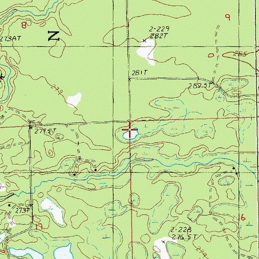 Topographic Map of Copley Post Office (historical), MI