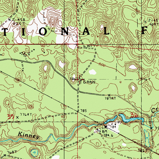 Topographic Map of Historical Cemetery, MI